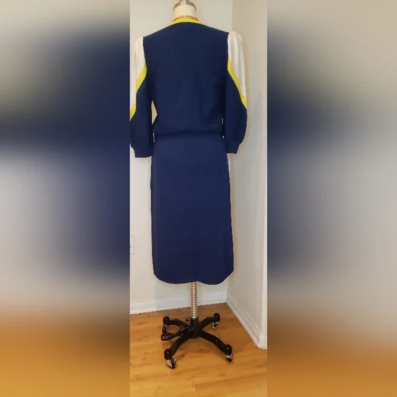 Vintage Navy Women's Sweater And Skirt - Picture 4 of 10